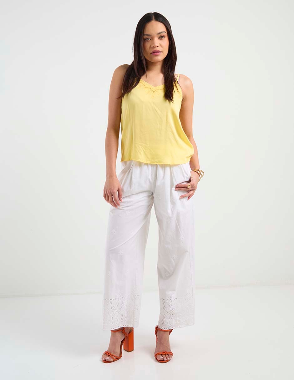 Pantalón coulotte amplio para mujer 3