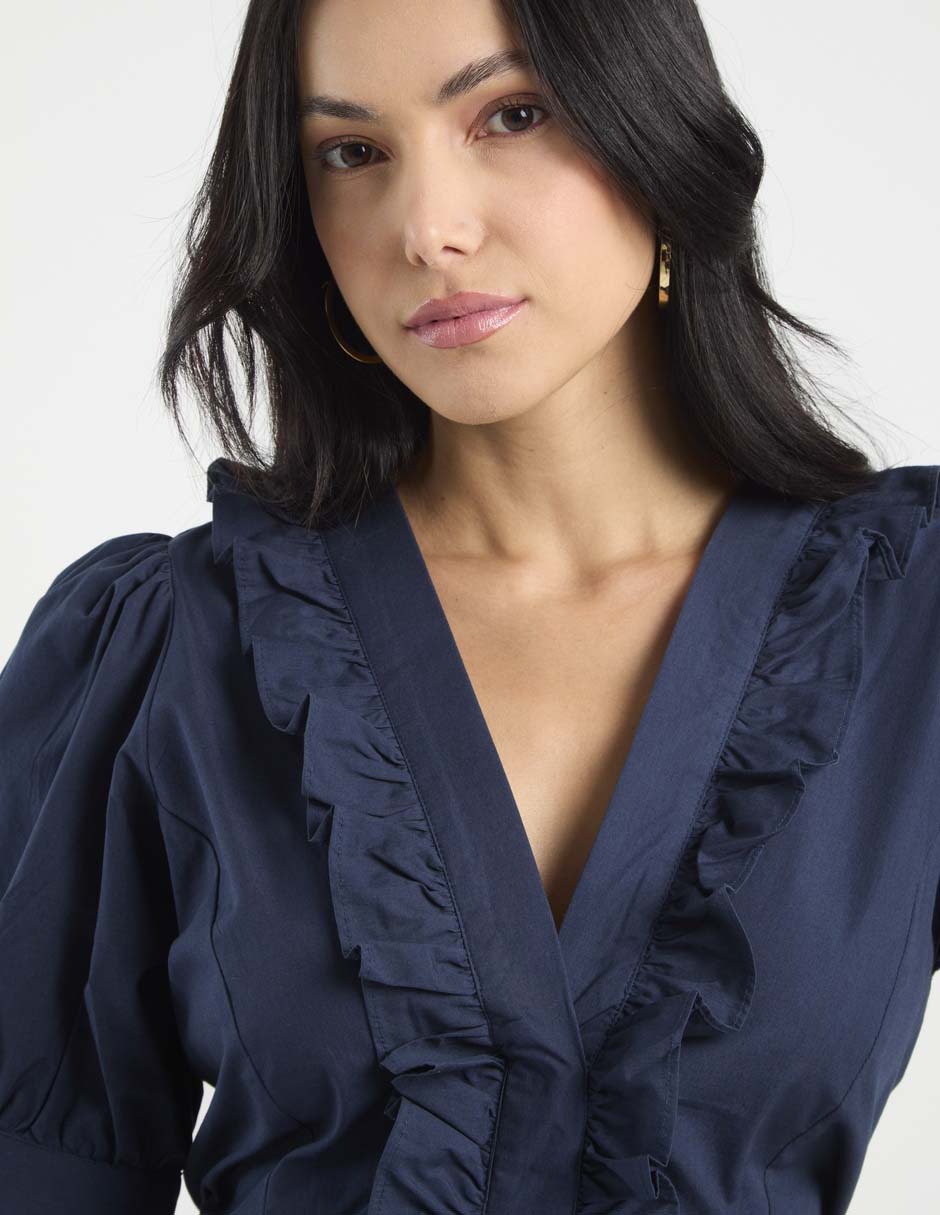 Jumpsuit de algodón formal estampado liso para mujer 5