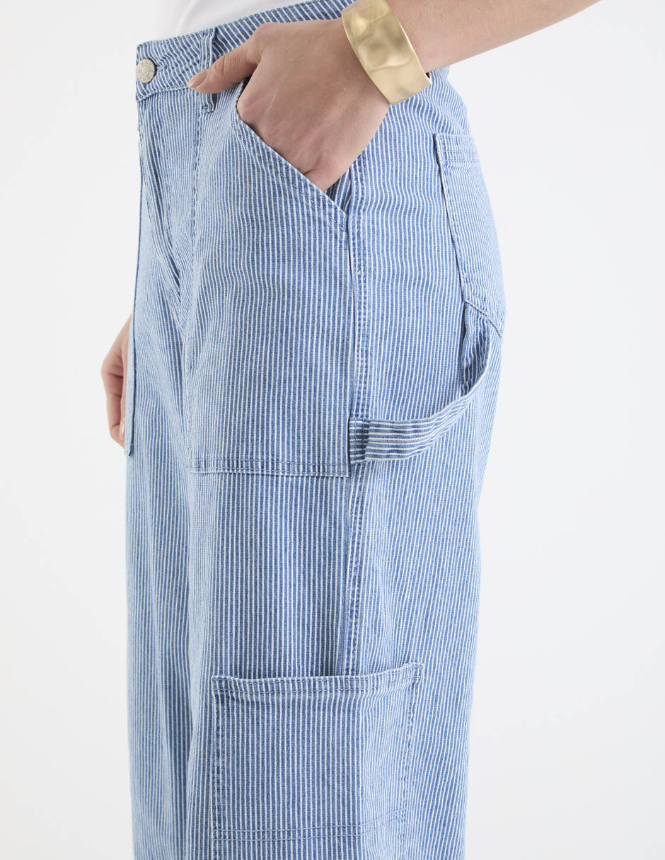 Jeans relaxed amplio corte cintura para mujer 5