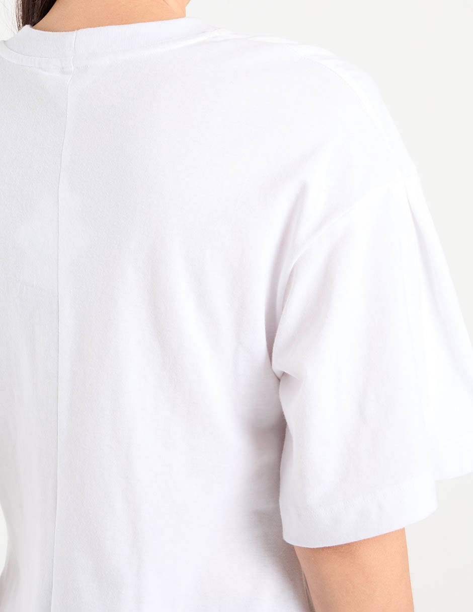 Blusa plisada manga al codo para mujer 5