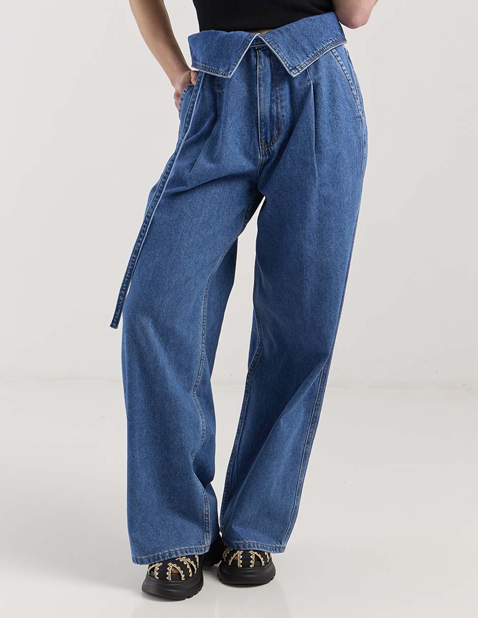 Jeans relaxed straight para mujer