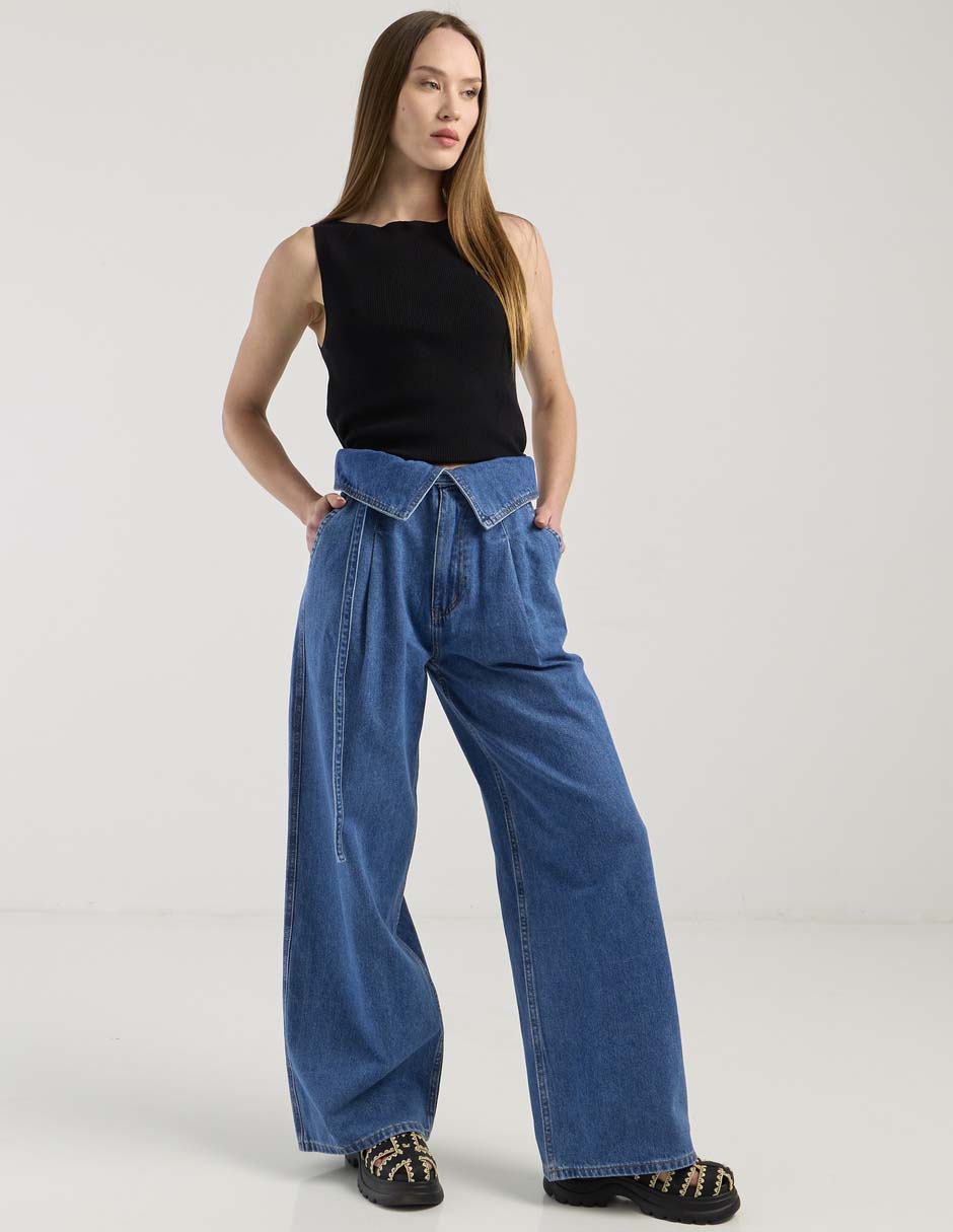 Jeans relaxed straight para mujer 3
