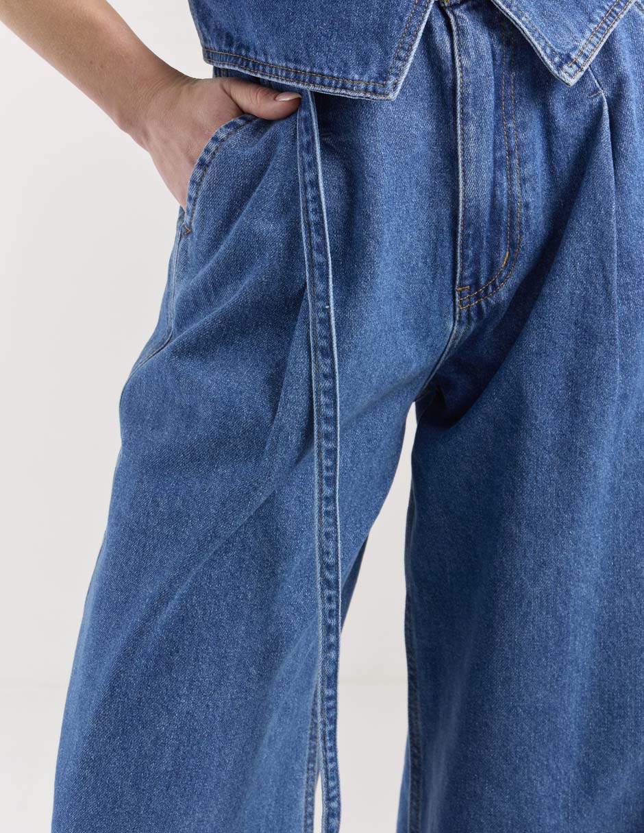 Jeans relaxed straight para mujer 4