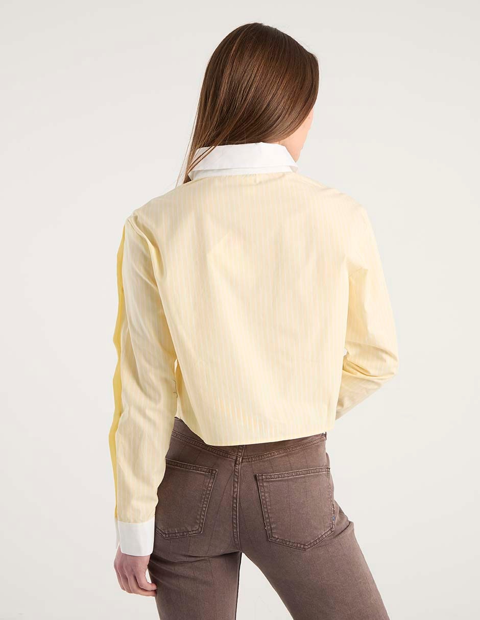 Camisa de algodón manga larga para mujer 6
