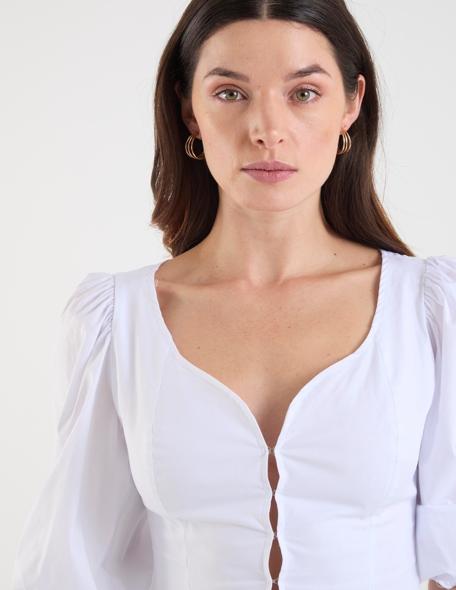 Blusa manga al codo para mujer 4