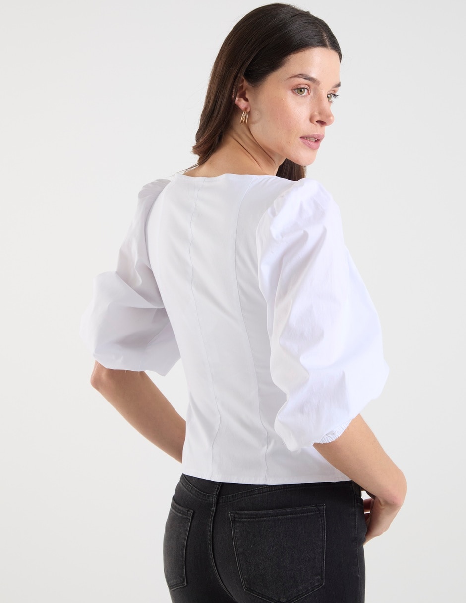 Blusa manga al codo para mujer 6