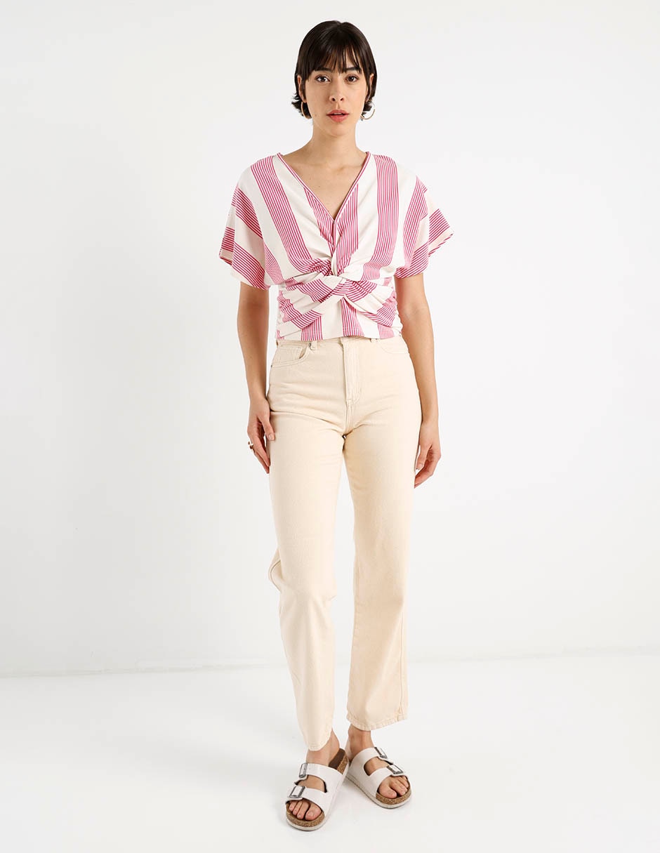 Jeans straight cintura para mujer 2
