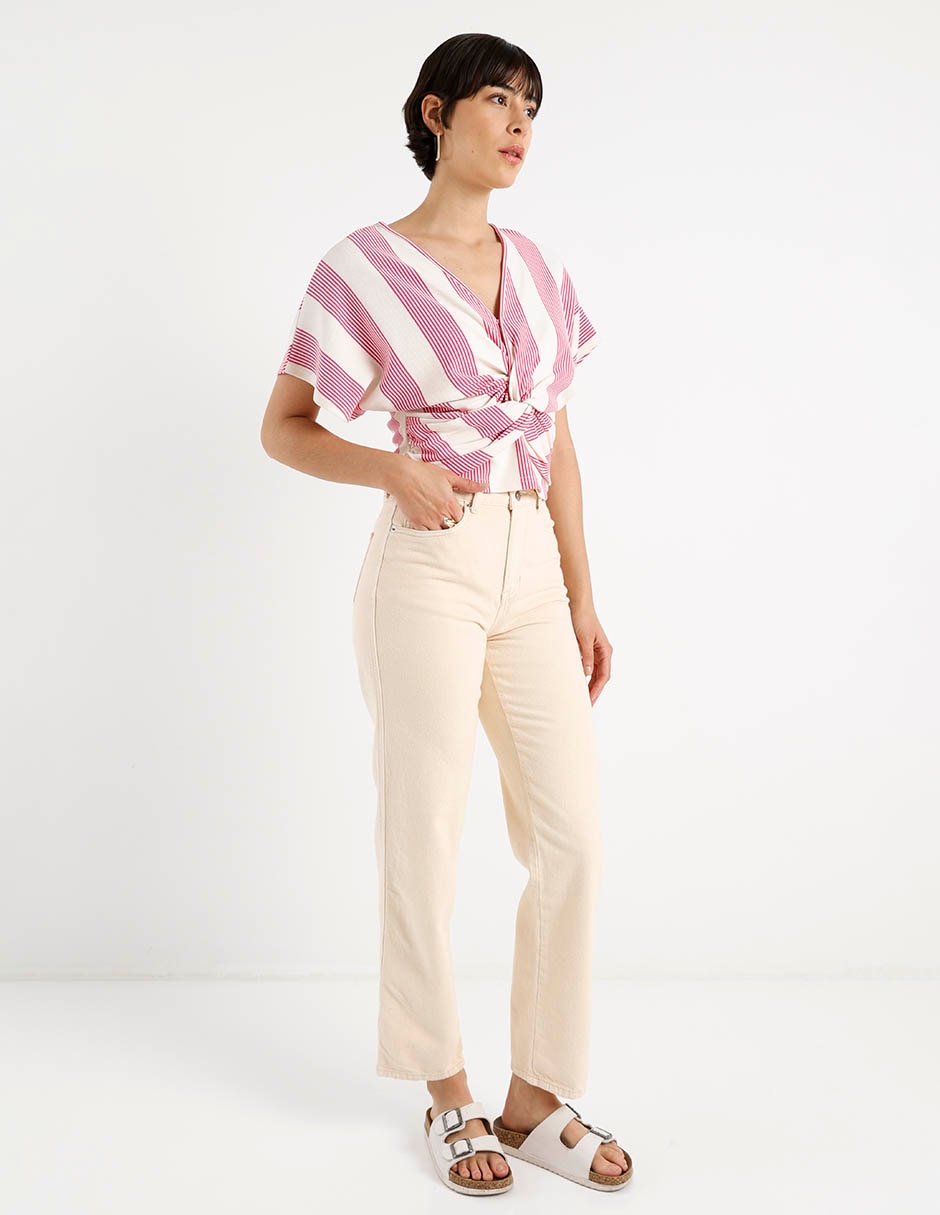 Jeans straight cintura para mujer 3