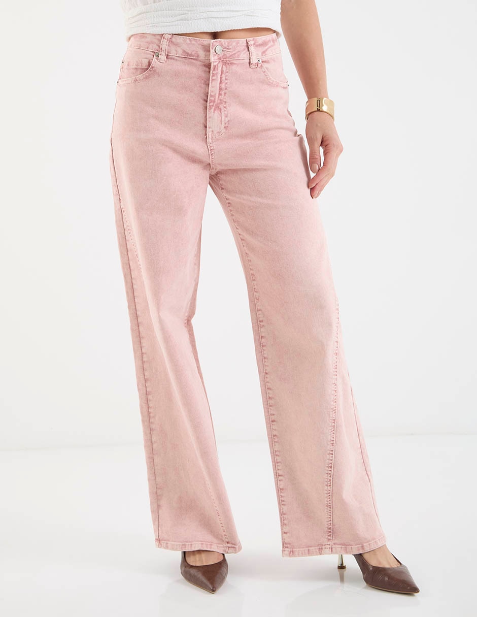 Jeans amplio a la cintura para mujer