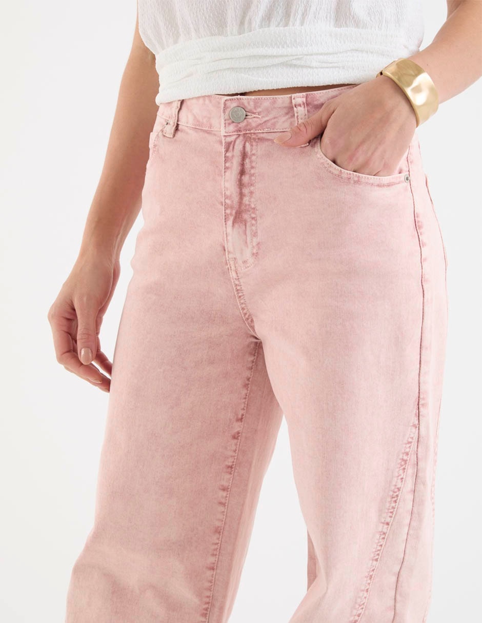 Jeans amplio a la cintura para mujer 4