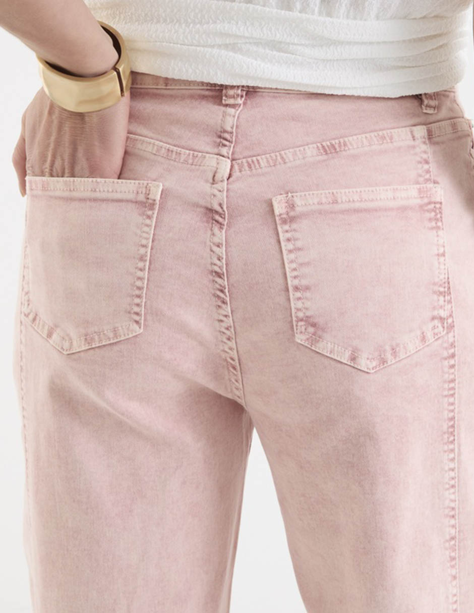 Jeans amplio a la cintura para mujer 5