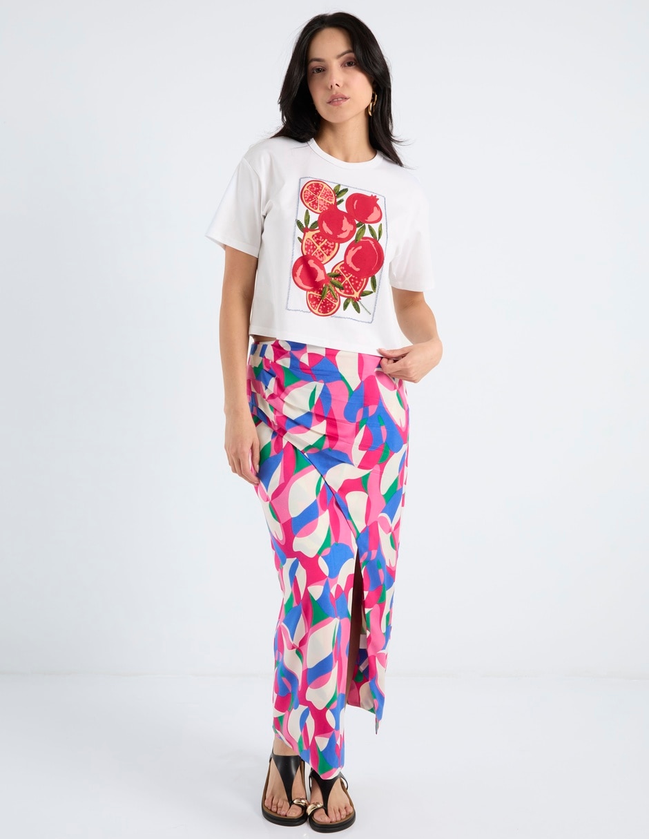 Playera manga corta cuello redondo para mujer 3