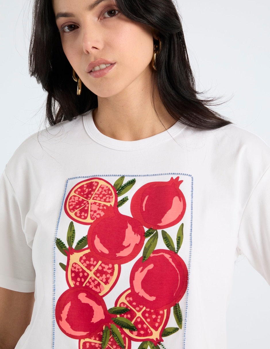 Playera manga corta cuello redondo para mujer 4