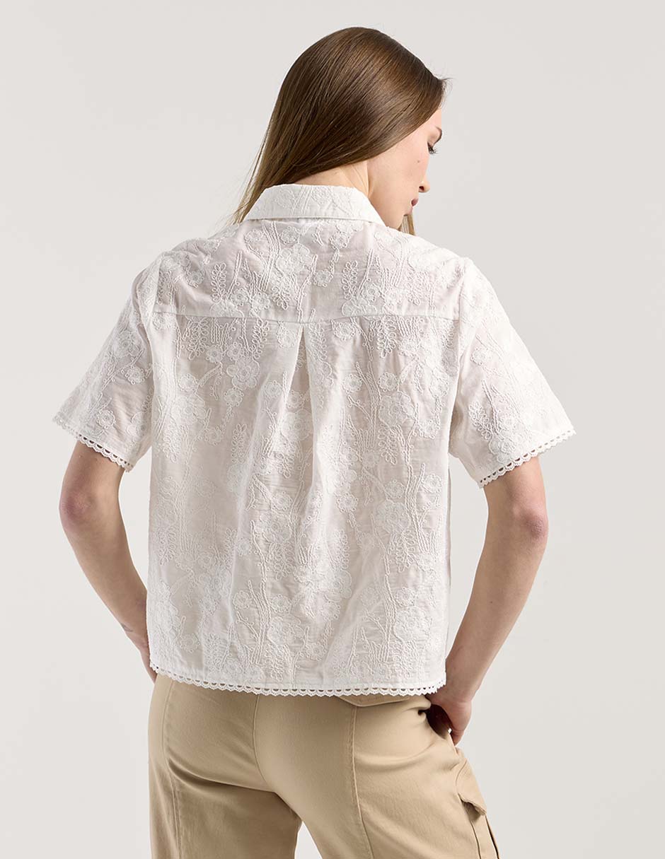 Camisa de algodón manga corta para mujer 2