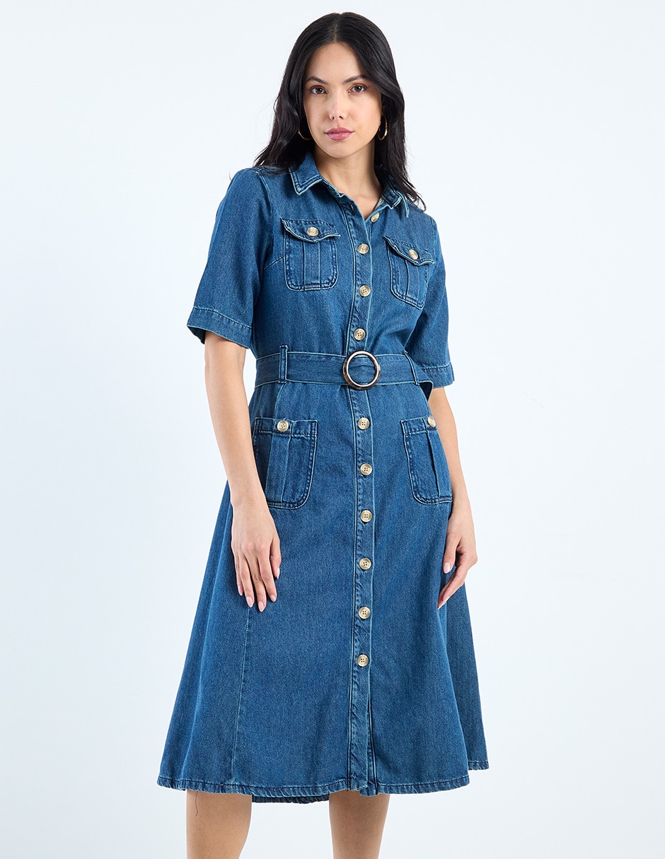 Vestido midi casual para mujer Vestido midi casual para mujer