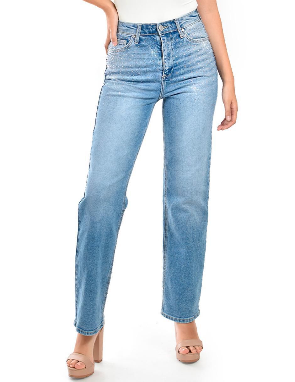 Jeans straight Roman Fashion corte cintura para mujer