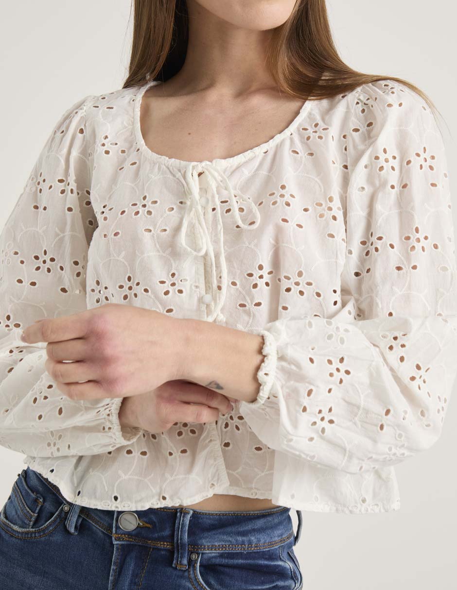 Blusa manga larga para mujer 4