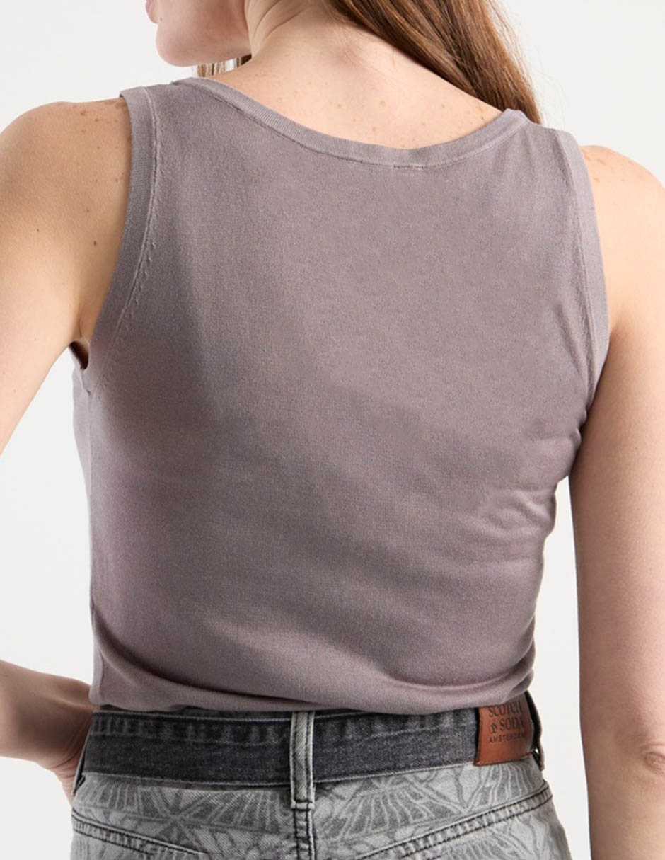 Top cuello redondo tirante ancho 5