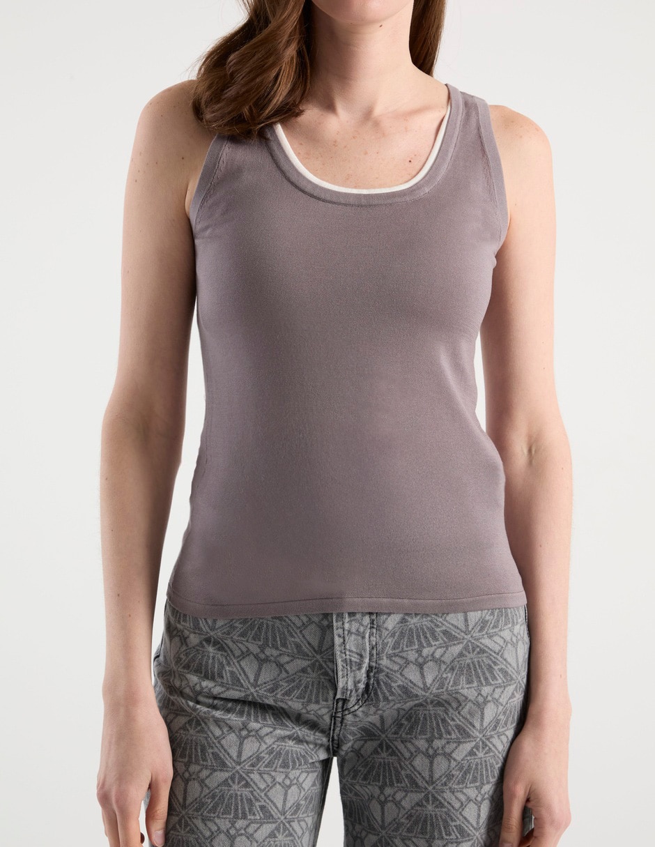 Top cuello redondo tirante ancho 7