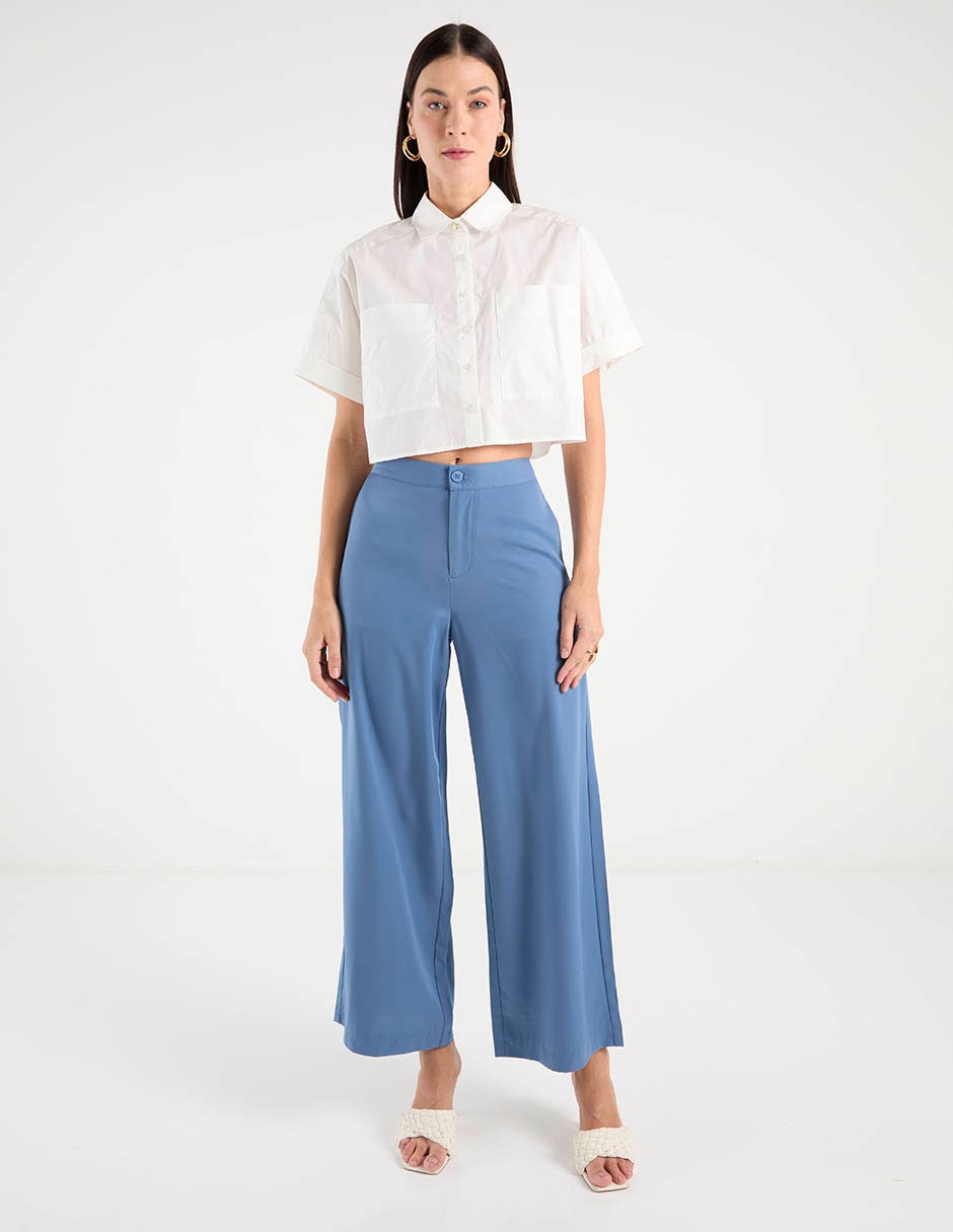 Pantalón capri amplio para mujer 2