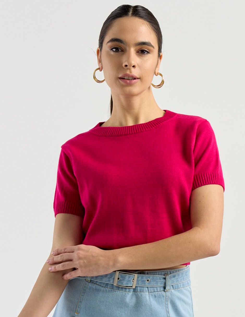 Suéter cuello redondo para mujer 2