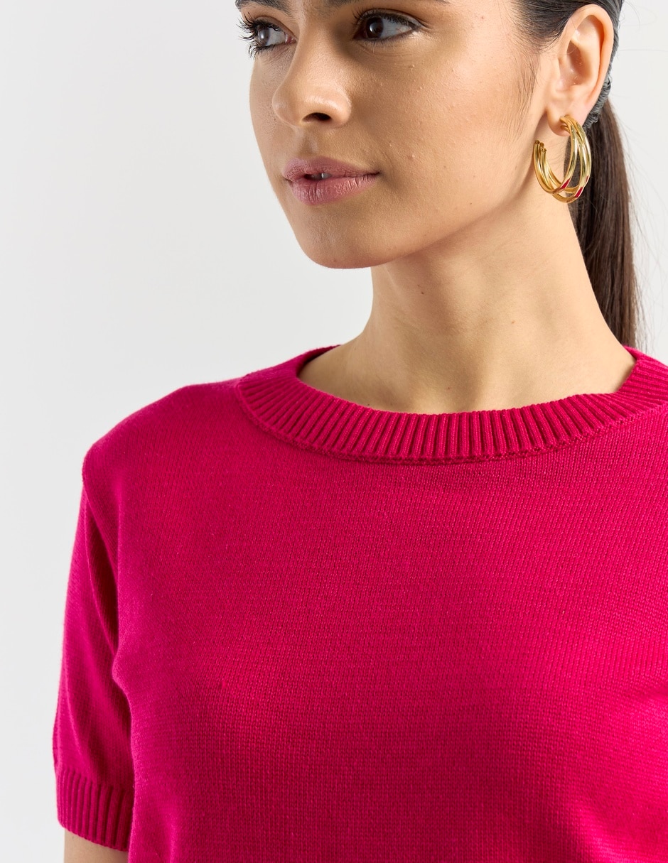 Suéter cuello redondo para mujer 4