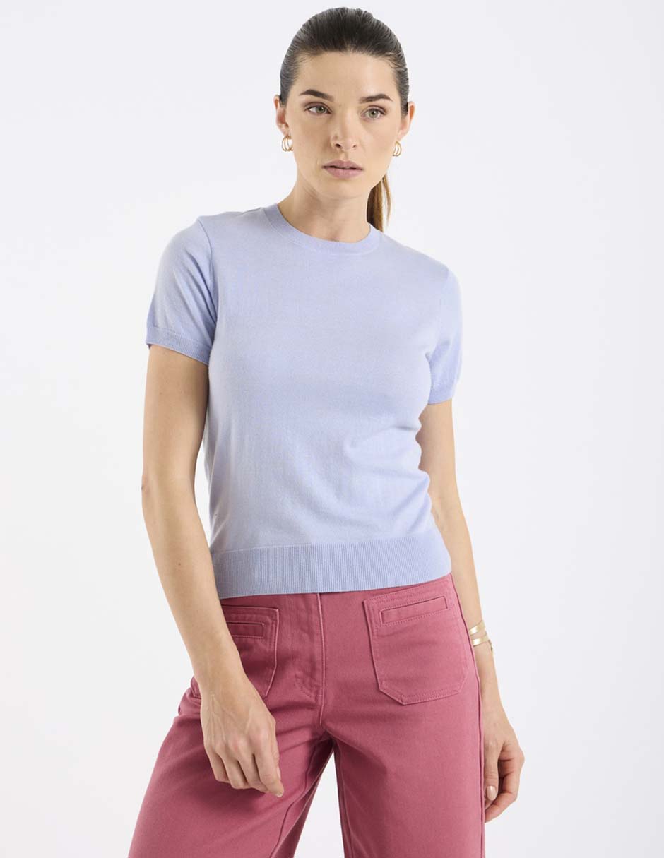 Suéter cuello redondo para mujer