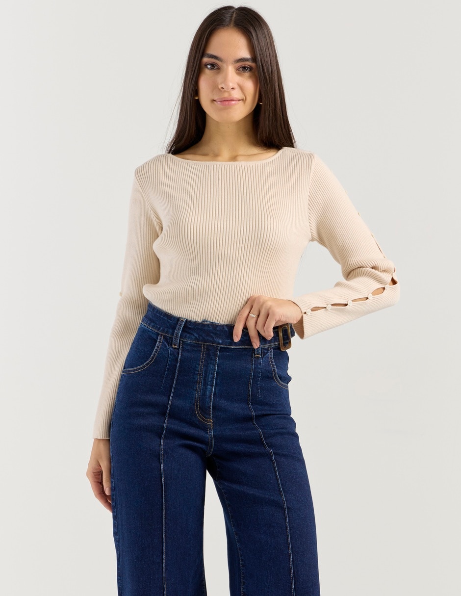 Blusa manga larga para mujer