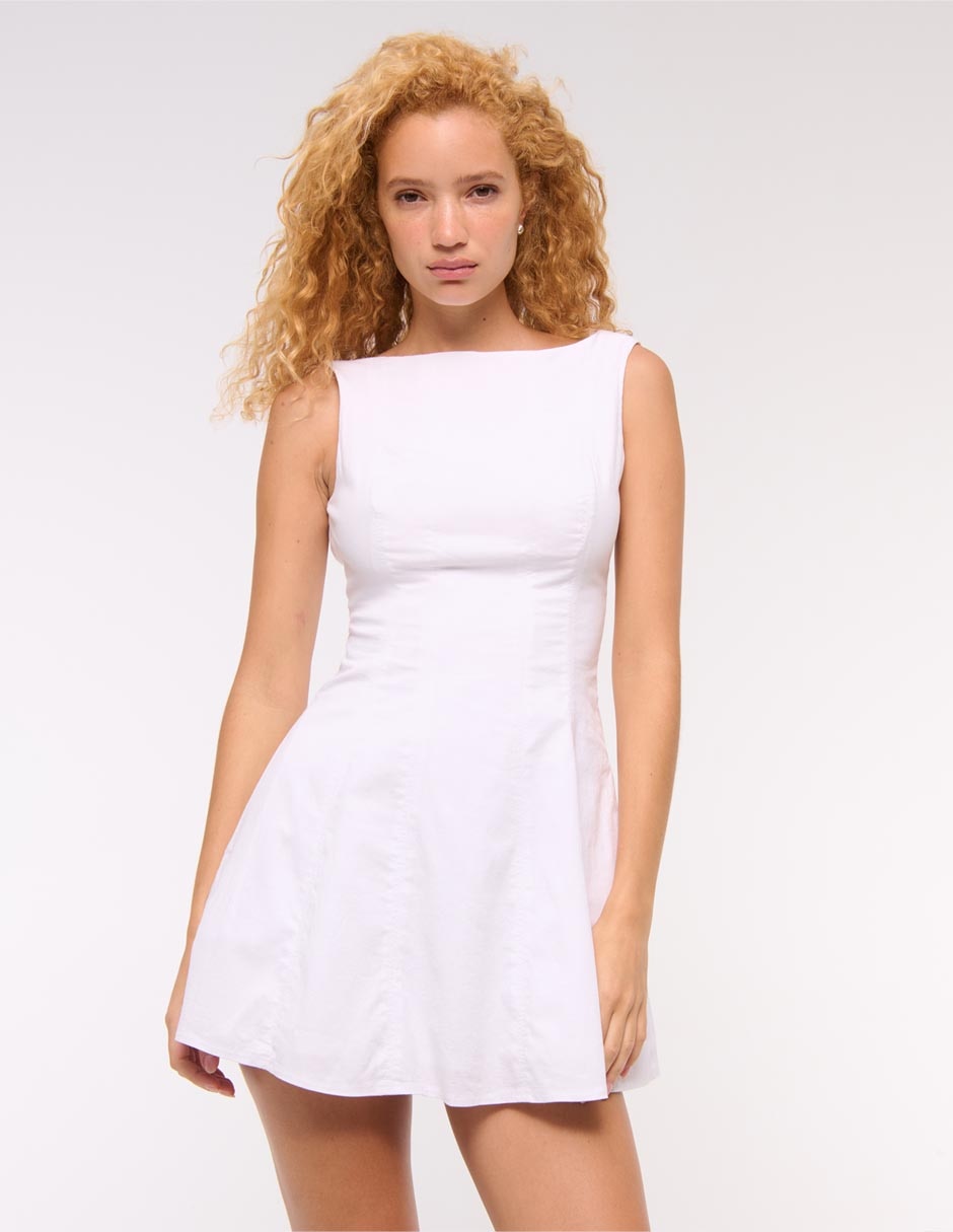 VESTIDO ABERCROMBIE & FITCH, M, BLANCO