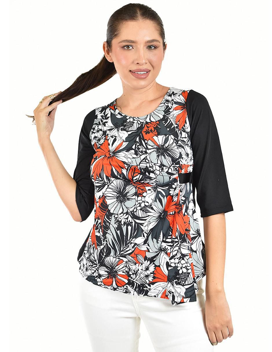 Blusa manga 3/4 para mujer