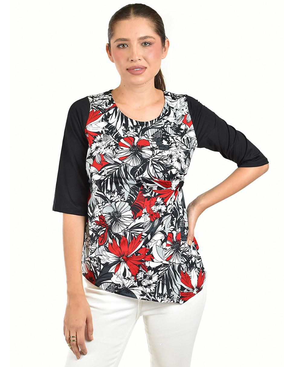 Blusa manga 3/4 para mujer Blusa manga 3/4 para mujer