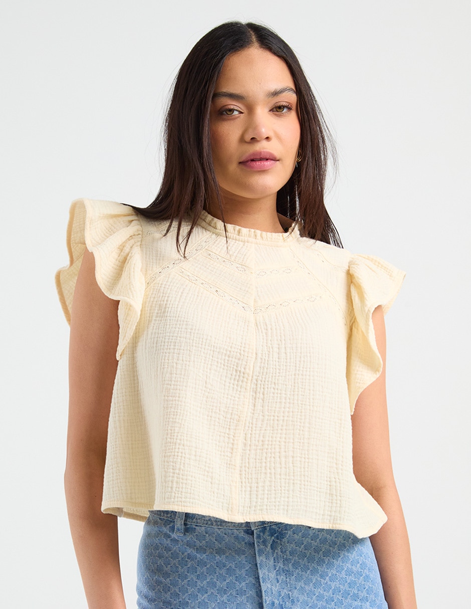 Blusa Petite Studio manga corta para mujer