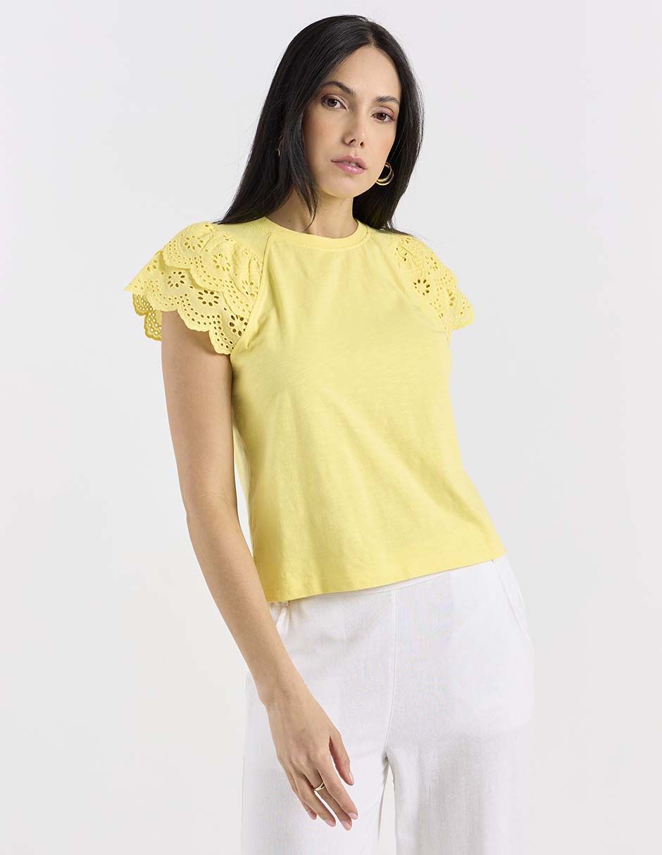 Blusa manga corta para mujer