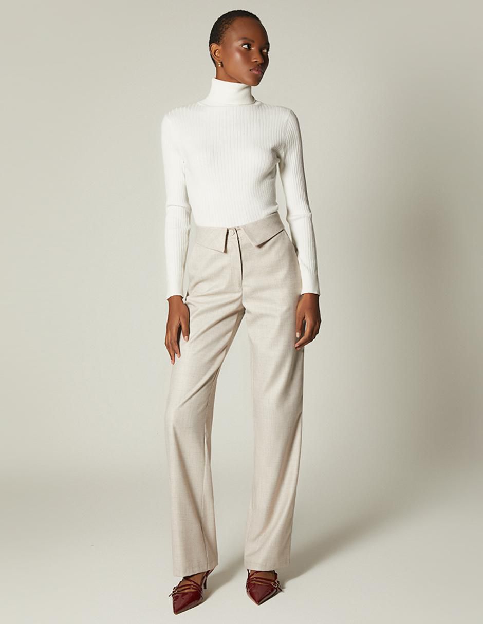 Pantalón de vestir straight para mujer