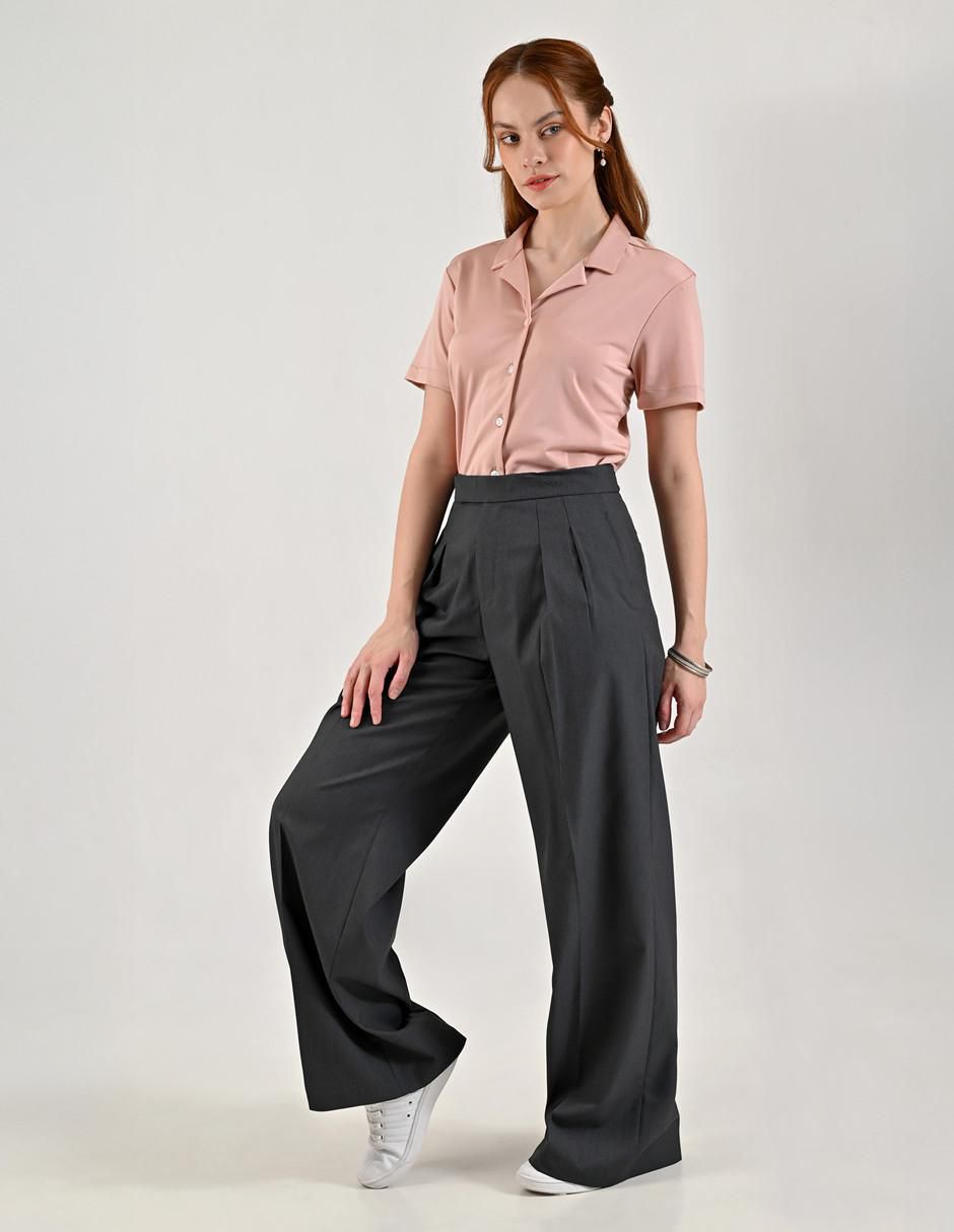 Pantalón plisado regular para mujer 6