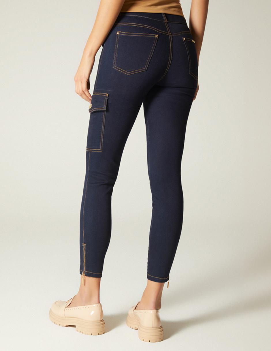 Jeans cargo ultra skinny para mujer