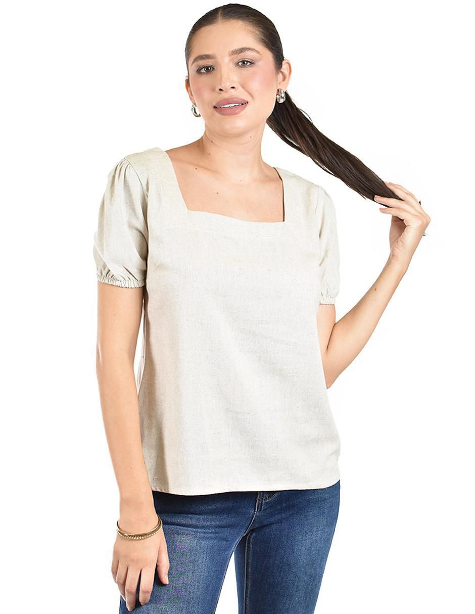Blusa manga corta para mujer