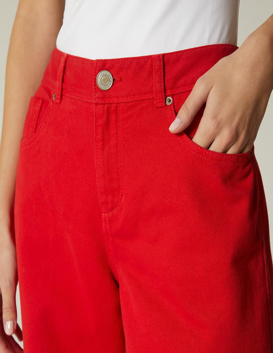 Jeans straight Track Alert corte cintura para mujer