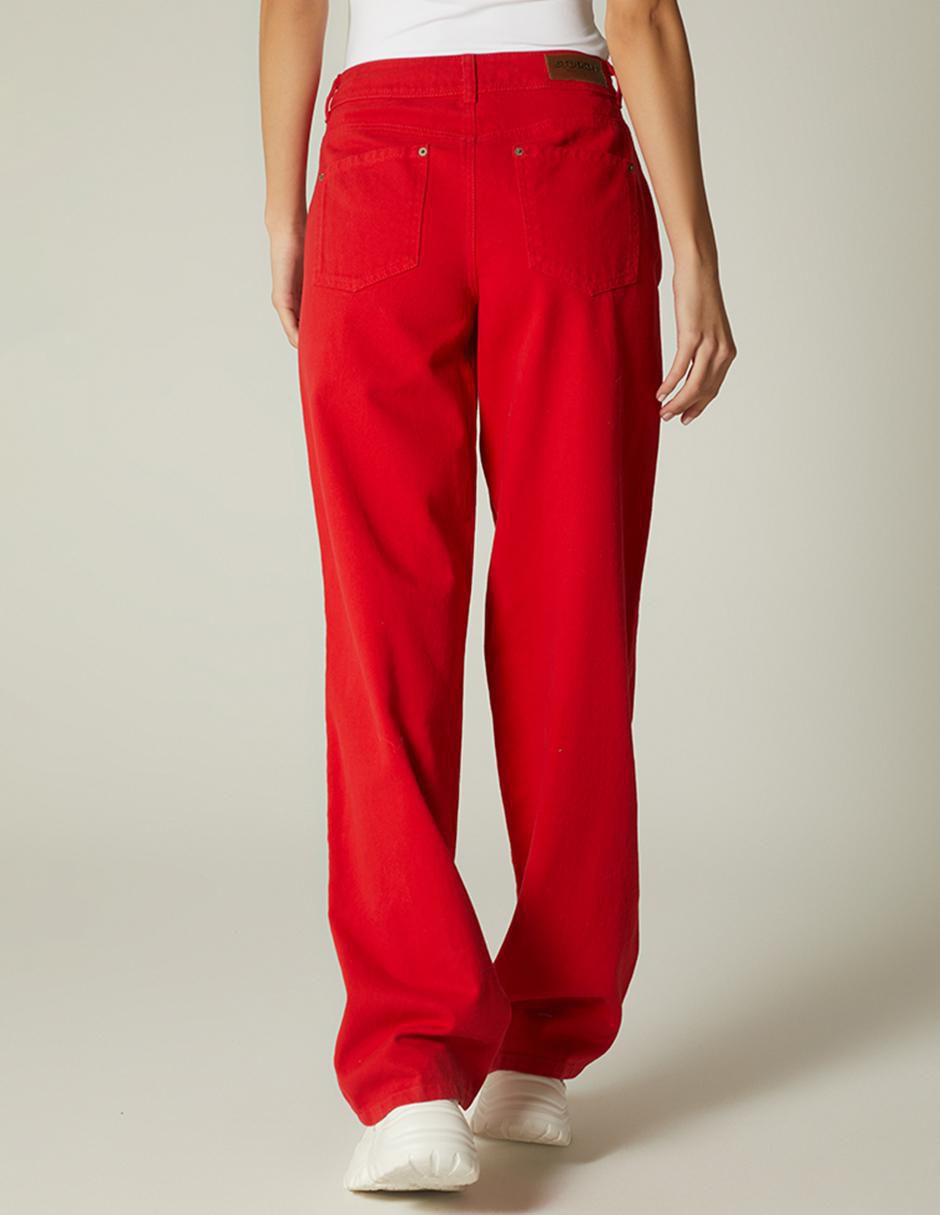 Jeans straight Track Alert corte cintura para mujer