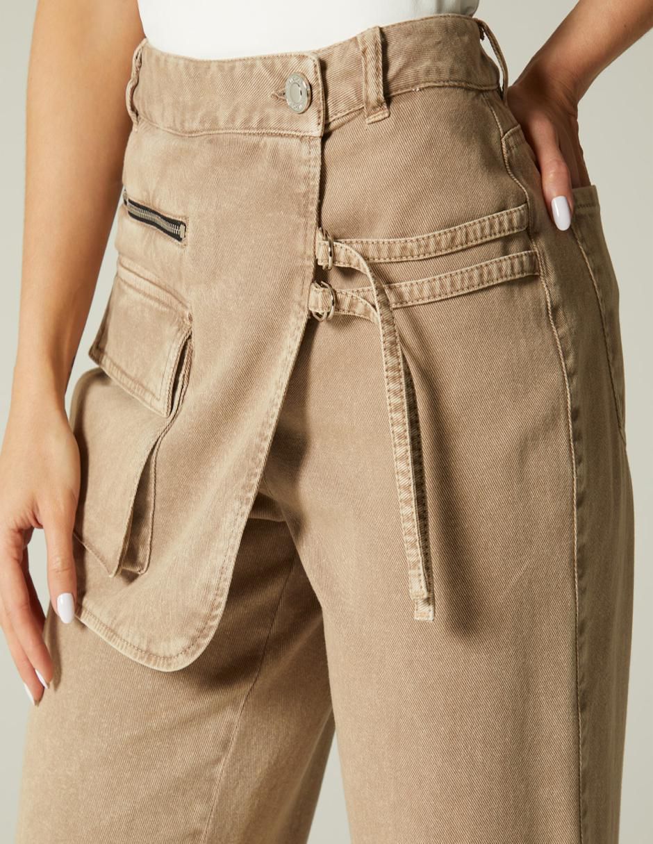 Jeans straight Denim Sobrepuesto para mujer 2
