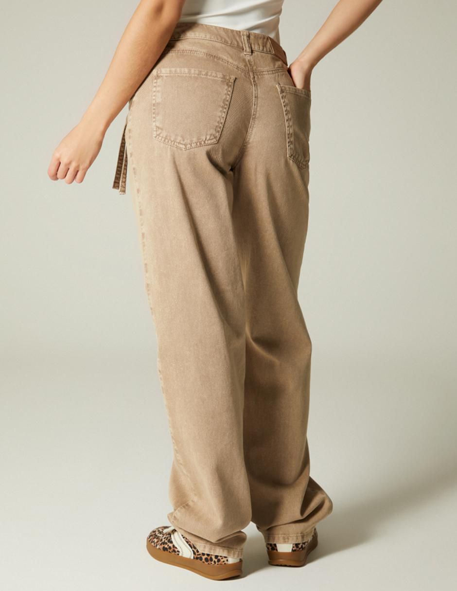 Jeans straight Denim Sobrepuesto para mujer 4