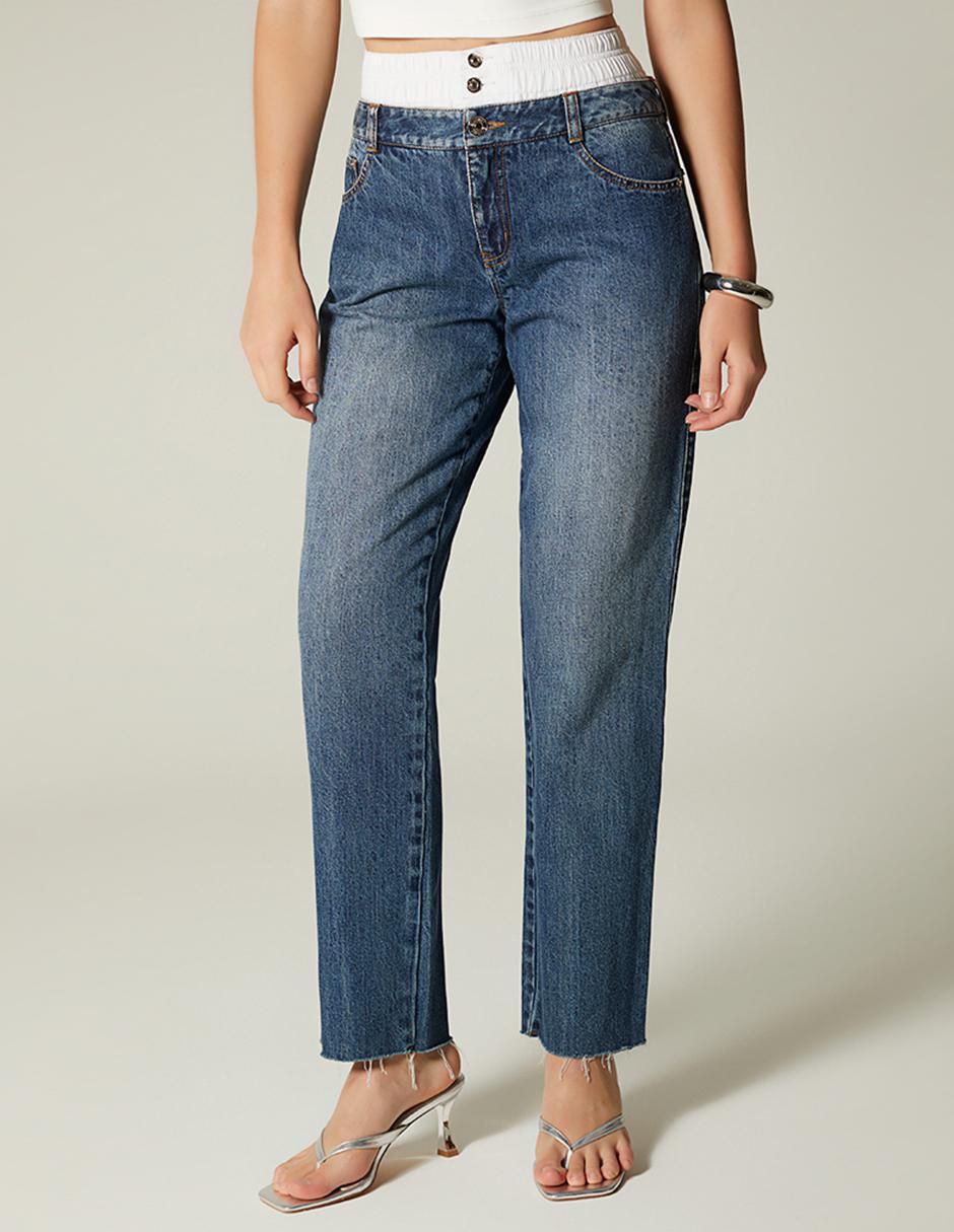 Jeans straight para mujer 1
