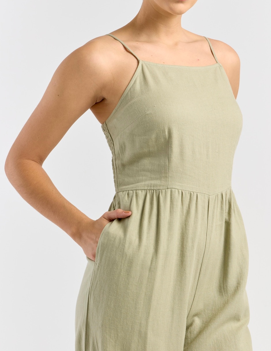 Jumpsuit Petite Studio de lino para mujer