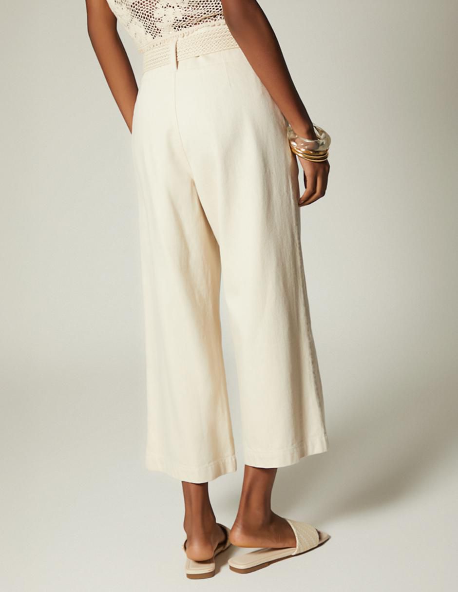 Pantalón capri amplio para mujer 4