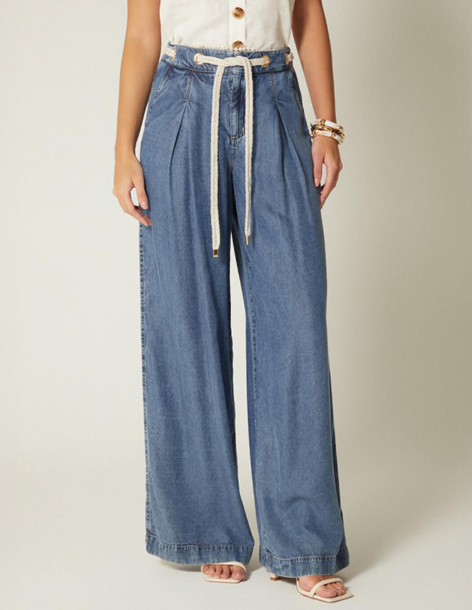 Jeans relaxed amplio Ibiza Denim corte cintura alta para mujer Jeans relaxed amplio Ibiza Denim corte cintura alta para mujer