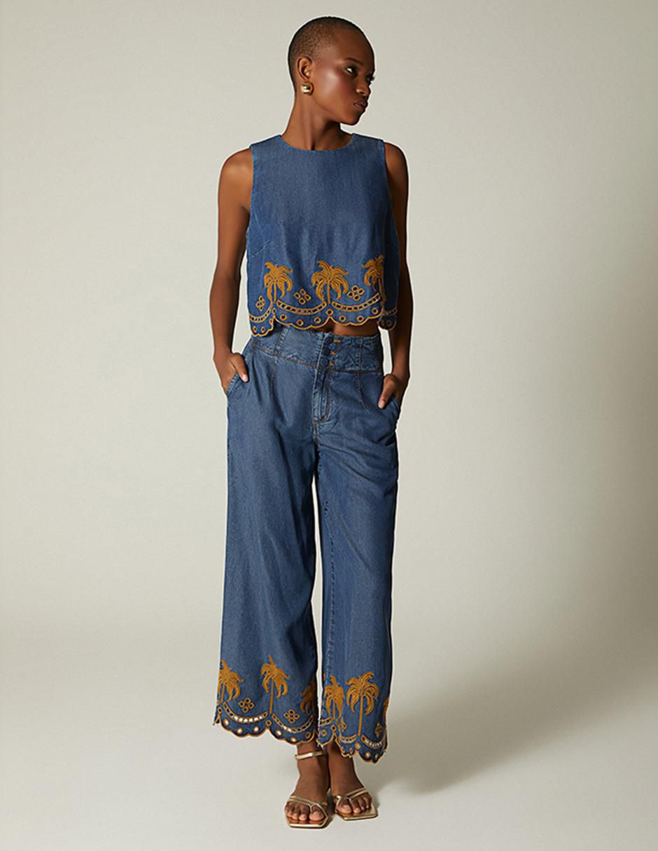 Jeans amplio para mujer