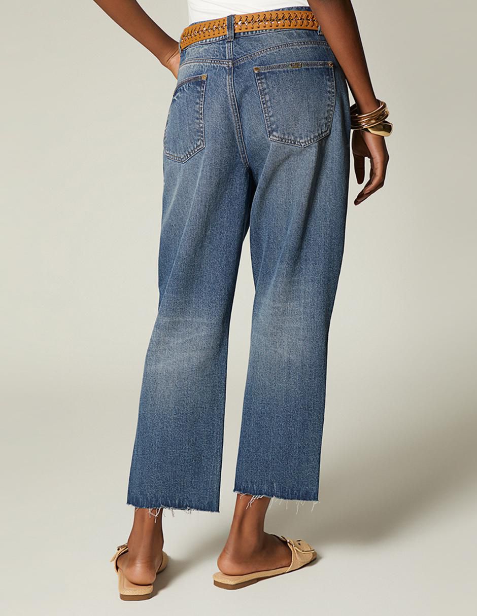 Jeans capri straight para mujer 4