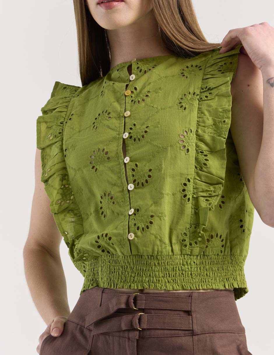 Blusa manga corta para mujer 4