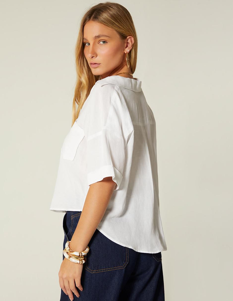 Blusa Studio F manga corta para mujer