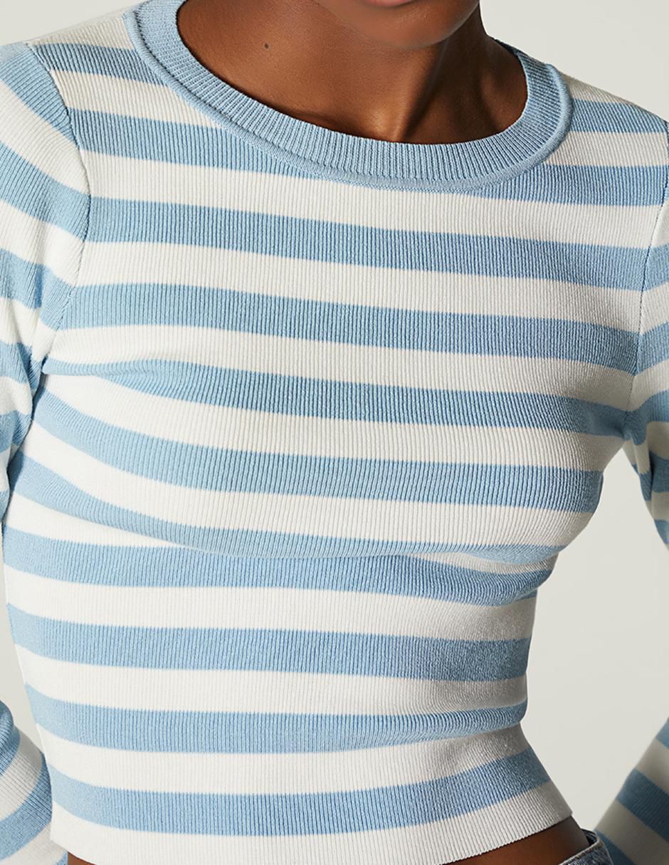 Top cuello redondo manga larga 3